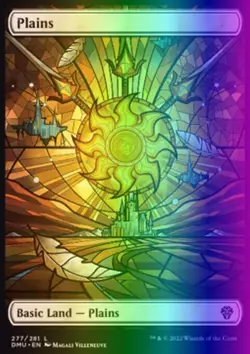 MTG Magic the Gathering Plains (277/552) Dominaria United LP FOIL - Image 1