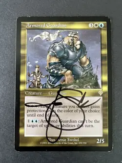 LP Autographed Armored Guardian, MTG, Invasion, Magic The Gathering, 230 - Image 2