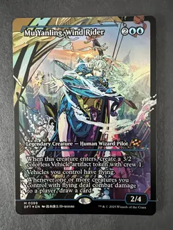NM Showcase Foil Mu Yanling, Wind Rider, Aetherdrift, Magic the Gathering, 399 - Image 2