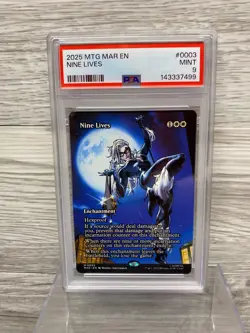 2025 MAGIC: THE GATHERING MARVEL'S SPIDER-MAN: Black Cat NINE LIVES PSA 9 - Image 1