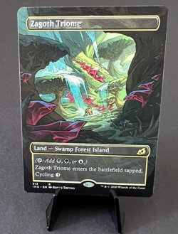NM Borderless Zagoth Triome, Ikoria: Lair Behemoths, Magic the Gathering, 313 - Image 1