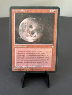 MP Autographed Chaos Moon, MTG, Ice Age, Magic The Gathering, 179 - Image 1