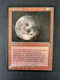 MP Autographed Chaos Moon, MTG, Ice Age, Magic The Gathering, 179 - Image 2