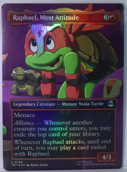 Raphael, Most Attitude [New, Near Mint] Borderless *Foil* {TMNT MTG} - Image 1