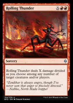 4x Rolling Thunder MTG Battle for Zendikar NM Magic Regular - Image 1