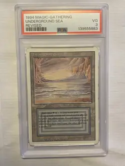 1994 MAGIC: THE GATHERING REVISED EDITION UNDERGROUND SEA PSA 3 - Image 1