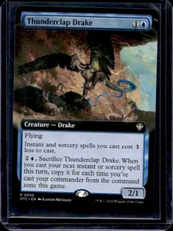 2024 Magic MTG Outlaws of Thunder Junction Thunderclap Drake Commander #0053 - Image 1