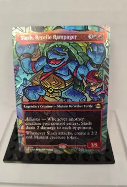 Magic the Gathering TMNT Slash, Reptile Rampage Borderless Foil *Near Mint* - Image 1