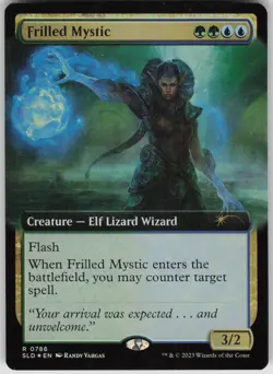 MTG Frilled Mystic Extended Art Foil NM Secret Lair Drop Series Magic 786 - Image 1