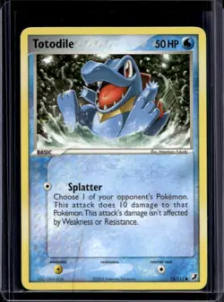 2005 Pokemon EX Unseen Forces Totodile #78/115 - Image 1