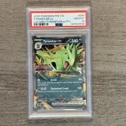 2025 Pokemon Prizmatic Evolutions Tyranitar ex P/C Double Rare PSA 10 - Image 1