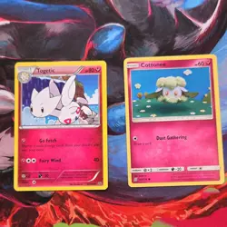 Pokemon TCG Sword & Shield Card Lot Togetic Cottonee 2x English - Image 1