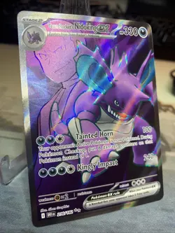 Team Rocket's Nidoking EX 216/182 Full Art Destined Rivals - Pokemon TCG NM - Image 2