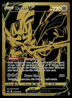 Pokemon Cards Zacian V SWSH076 SWSH Black Star Promo NM - Image 1