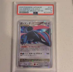 Pokemon Salamence LV.X 072/090 Advent of Arceus Holo Rare 1st Ed PSA 10 - Image 1