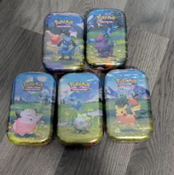 Pokemon TCG Ascended Heroes Mini Tin Lot Of 5 FULL ART SET - IN HAND - Image 1