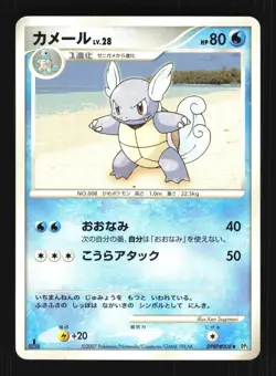 Pokemon Japanese Wartortle Shining Darkness Uncommon DPBP#008 Lightly Played - Image 1
