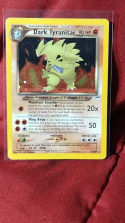 Pokemon Dark Tyranitar 11/105 Neo Destiny Holo 90 HP Nintendo Card - Image 1