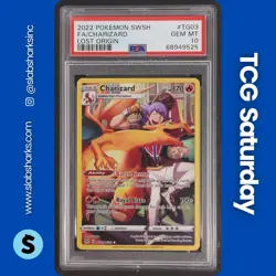 2022 POKEMON SWORD & SHIELD LOST ORIGIN CHARIZARD TRAINER GALLERY PSA 10 - Image 1