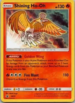 Pokemon TCG Shining Ho-Oh Promo SM Promos SM70 NM - Image 1