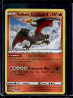 2023 Pokemon SWSH Crown Zenith Radiant Charizard Rare #020/159 - Image 1