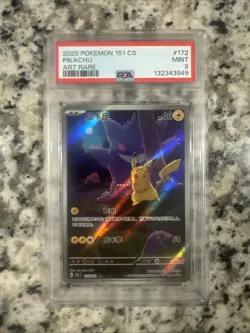 PSA 10 Pokemon Chinese 151 Gengar Pikachu Art Rare Holo 2025 151C 172/151 AR - Image 1