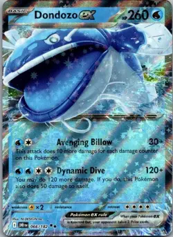 Pokemon TCG Dondozo ex Double Rare SV10: Destined Rivals 066/182 NM - Image 1