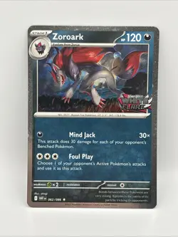 Pokemon TCG Zoroark 062/086 – White Flare Stamped – Promo – Cosmos Holo – NM - Image 1