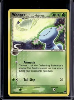 2006 Pokemon EX Dragon Frontiers Wooper #71/101 - Image 1