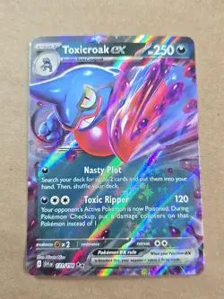 Toxicroak EX - 131/198 Scarlet & Violet Ultra Rare Pokemon TCG Pack Fresh - Image 1