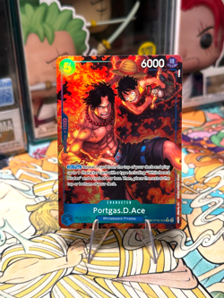 One Piece OP08-052 Portgas.D. Ace Treasure Rare TR OP10 Alt Art NM Card - Image 1