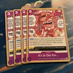 It's to Die For Playset - OP08-076 x4 - PRB02 Reprint - One Piece TCG - English - Image 1