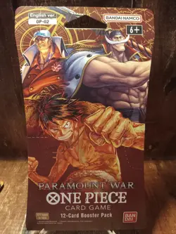 One Piece CCG Paramount War OP-02 Sleeved Booster ENGLISH New - Image 1