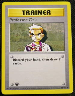 Pokemon - Professor Oak - Trainer 1st Edition Base Set (Shadowless) 88/102 *NM* - Image 1