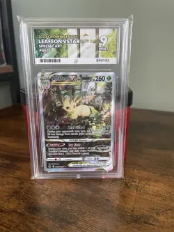 Pokemon TCG Crown Zenith 2023 Leafeon VSTAR GG35/GG70 Ace 9 Mint - Image 1