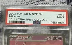 Pokemon 2023 Mew ex Promo 053 Sv: Scarlet & Violet Holo PSA 9 - Image 3