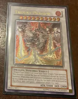 Yu-Gi-Oh! TCG Trident Dragion RGBT-EN043 1st Edition Ultimate Rare NM! - Image 1