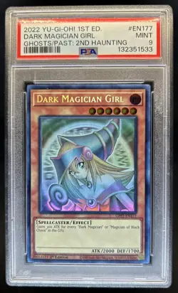 2022 Yu-Gi-Oh! 1st Edition Dark Magician Girl 2nd Haunting #GFP2-EN177 PSA 9 - Image 1