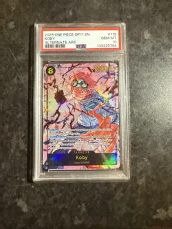 ONE PIECE OP11-119 SECRET RARE PARALLEL-A FIST OF DIVINE SPEED-KOBY PSA 10 2025 - Image 1