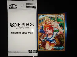 One Piece Promotion Pack 2025 Vol. 1 Korean New + Nami Sleeve #8 - Image 1
