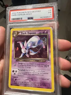 PSA 1 SWIRL 2002 Neo Destiny Dark Espeon 4/105 HOLO FOIL Rare Pokemon Card - Image 3