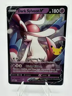 Dark Sylveon V SWSH134 Black Star Promo Holo Celebrations Stamp Pokemon TCG Card - Image 1