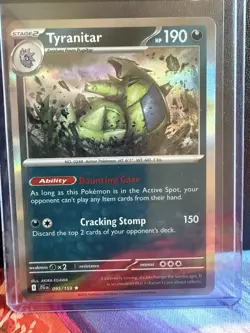 Pokemon TCG Tyranitar Holo Card 095/159 Journey Together - Image 1