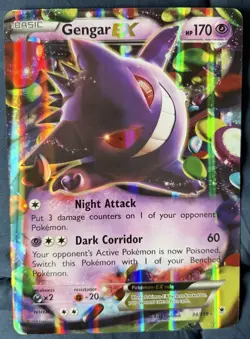 JUMBO Pokemon Gengar EX 34/119 Holo Card XY Phantom Forces 2014 Pokemon Card - Image 1