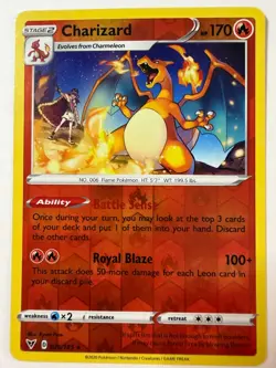 Pokemon Charizard Rare Reverse Holo 025/145 Vivid Voltage Pokemon Card - Image 1