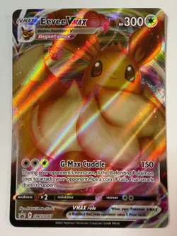 Pokemon TCG Eevee VMAX SWSH087 Black Star Promo Full Art Holo Card - Image 1