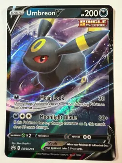 Umbreon V - SWSH203 - Pokemon Sword & Shield Promo Ultra Rare Holo Card NM - Image 1