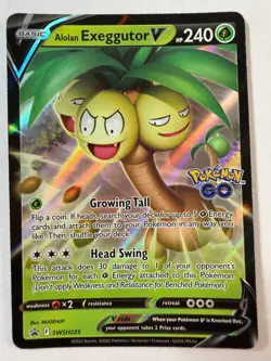Pokemon Card TCG - Alolan Exeggutor V - Promo - SWSH225 - Full Art Holo Rare - Image 1