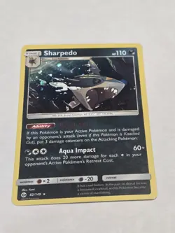 Pokemon TCG Card 2017 Sun & Moon Sharpedo 82/149 Holo - Image 1