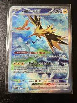 Pokemon TCG Zapdos EX Scarlet Violet 151 Special Illustration Rare Card 202/165 - Image 1